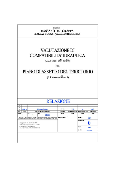 Relazione valutazione di Compatibilità Idraulica