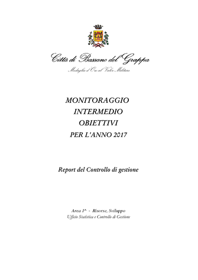 Monitoraggio intermedio obiettivi 2017