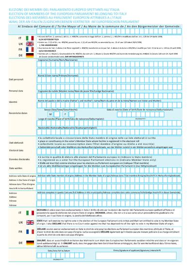 7 a - Domanda iscrizione lista aggiunta cittadini UE per elezioni Europee v.3