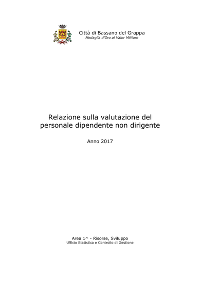 Valutazione del personale - Anno 2017