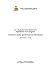 Relazione performance individuale 2015 e 2016