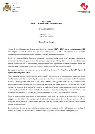 Comunicato stampa
