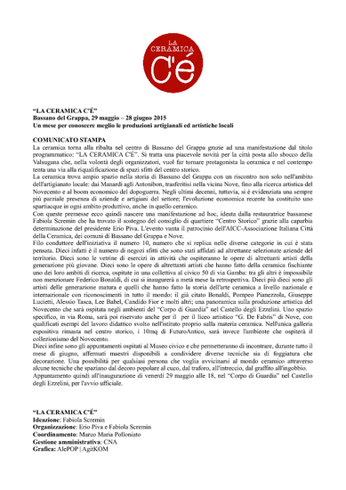 comunicato stampa