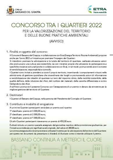 Concorso tra i Quartieri anno 2022