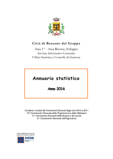 Annuario Statistico 2016