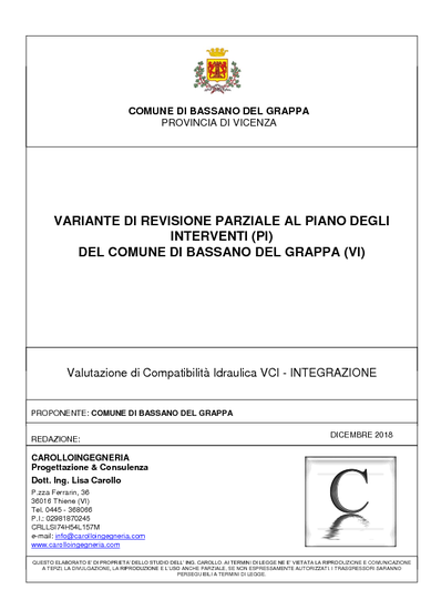 Valutazione di Compatibilità Idraulica_VCI